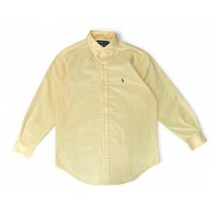 Vintage Ralph Lauren Yarmouth Cotton Oxford Long Sleeve Button Up Shirt 15.5